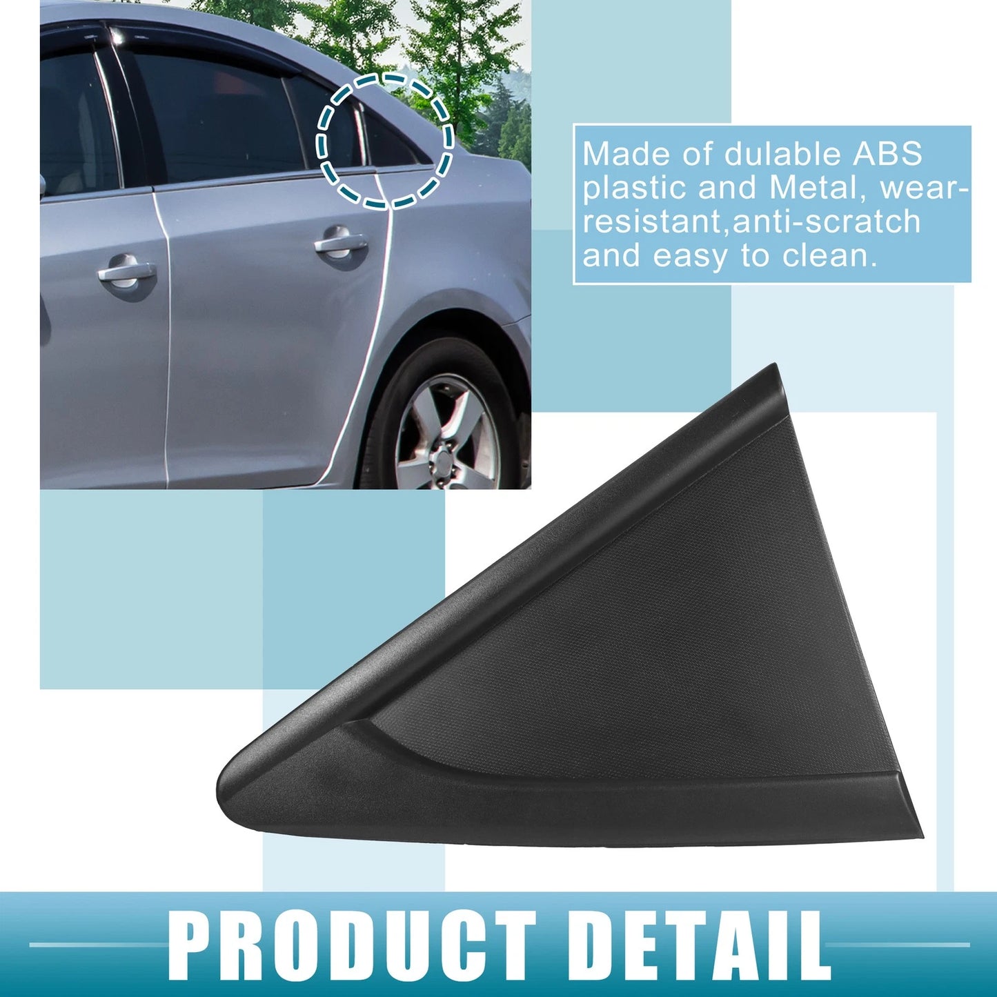 1 Pair Rear Door Window Glass Triangle Trim Cover No. 95991480 for Chevrolet