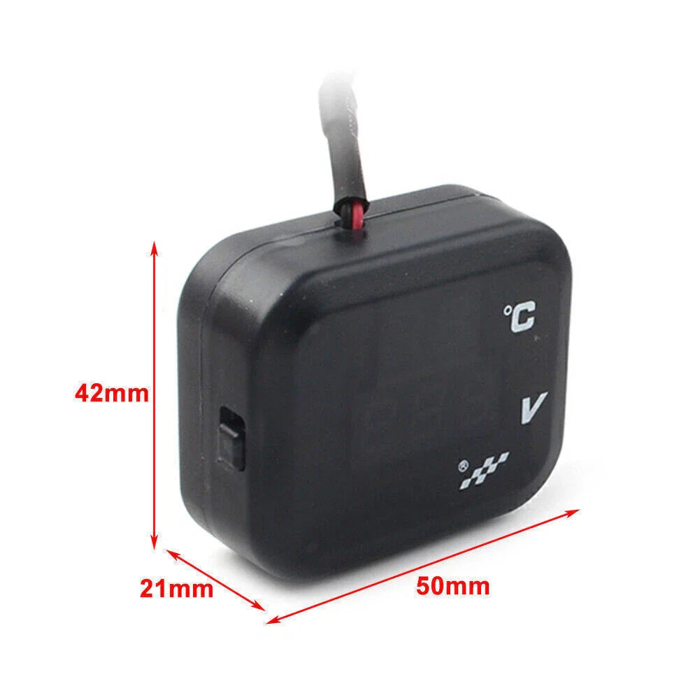 Air Temperature Gauge LED Voltmeter for Motorcycle (No Year Specified)