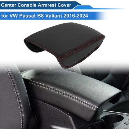 Armrest Cover for VW Passat B8 (2015–2023) Anti-Scratch Black Red