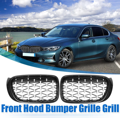Pair Front Hood Bumper Grille for BMW X3 (2014-2017)