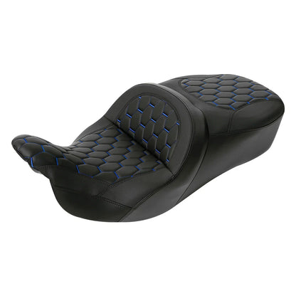 Black Rider Driver Passenger Seat for Harley Touring Street Glide (2009-2023)