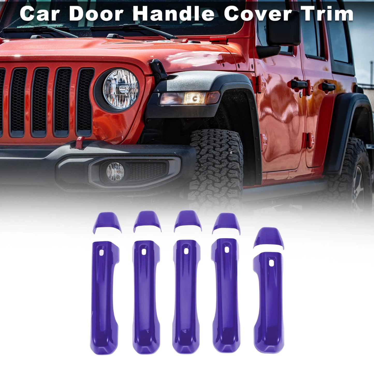 Door Handle Cover Trim for Jeep Wrangler JL (2018–2023) - Purple