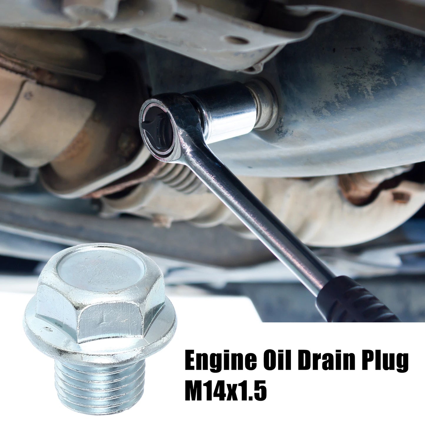 2 Pcs M14x1.5 Engine Oil Drain Plug Screw with Seal Ring for Opel