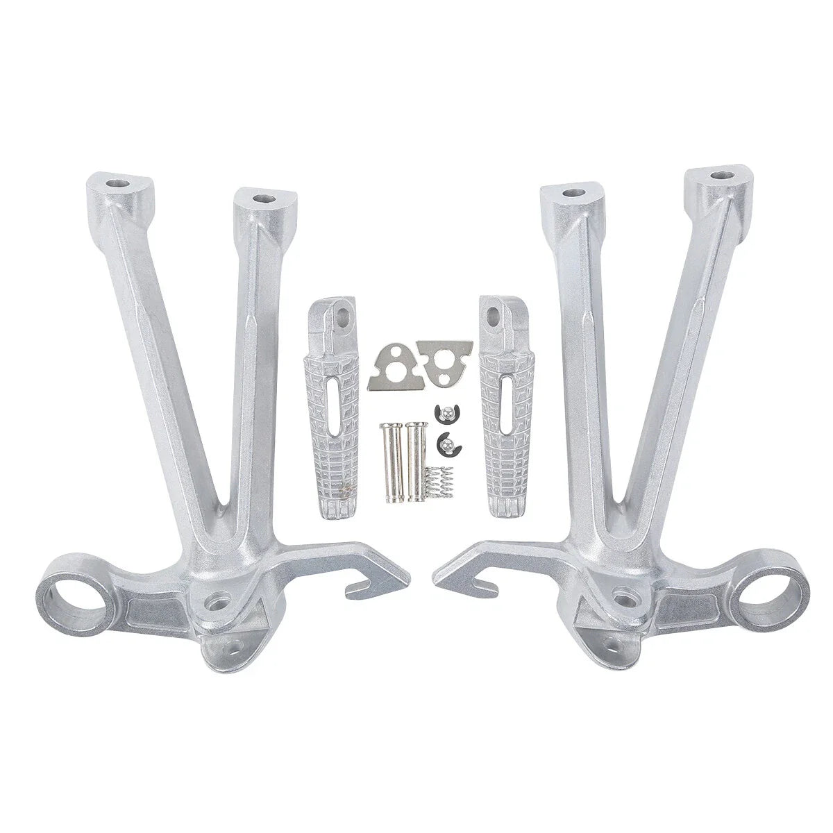 Rear Passenger Footrests Footpegs Bracket Set for Suzuki GSXR1000 (2007-2008)