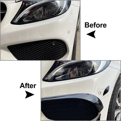Bumper Lip Splitter Spoiler Canards for Mercedes Benz C-Class (2015-2018)