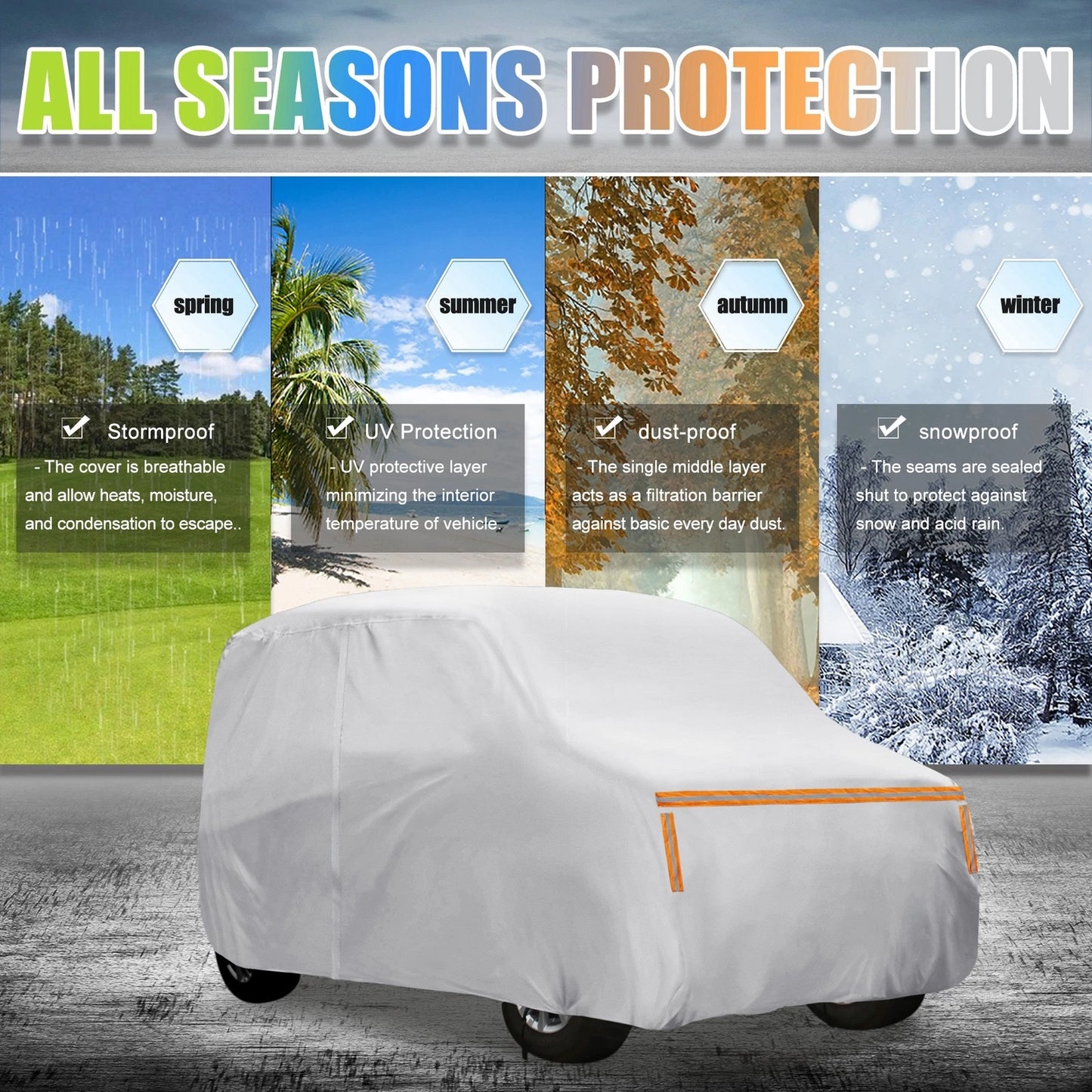 Set of 1 Car Cover for Nissan Sakura (2023–2023) Outdoor Waterproof Silver