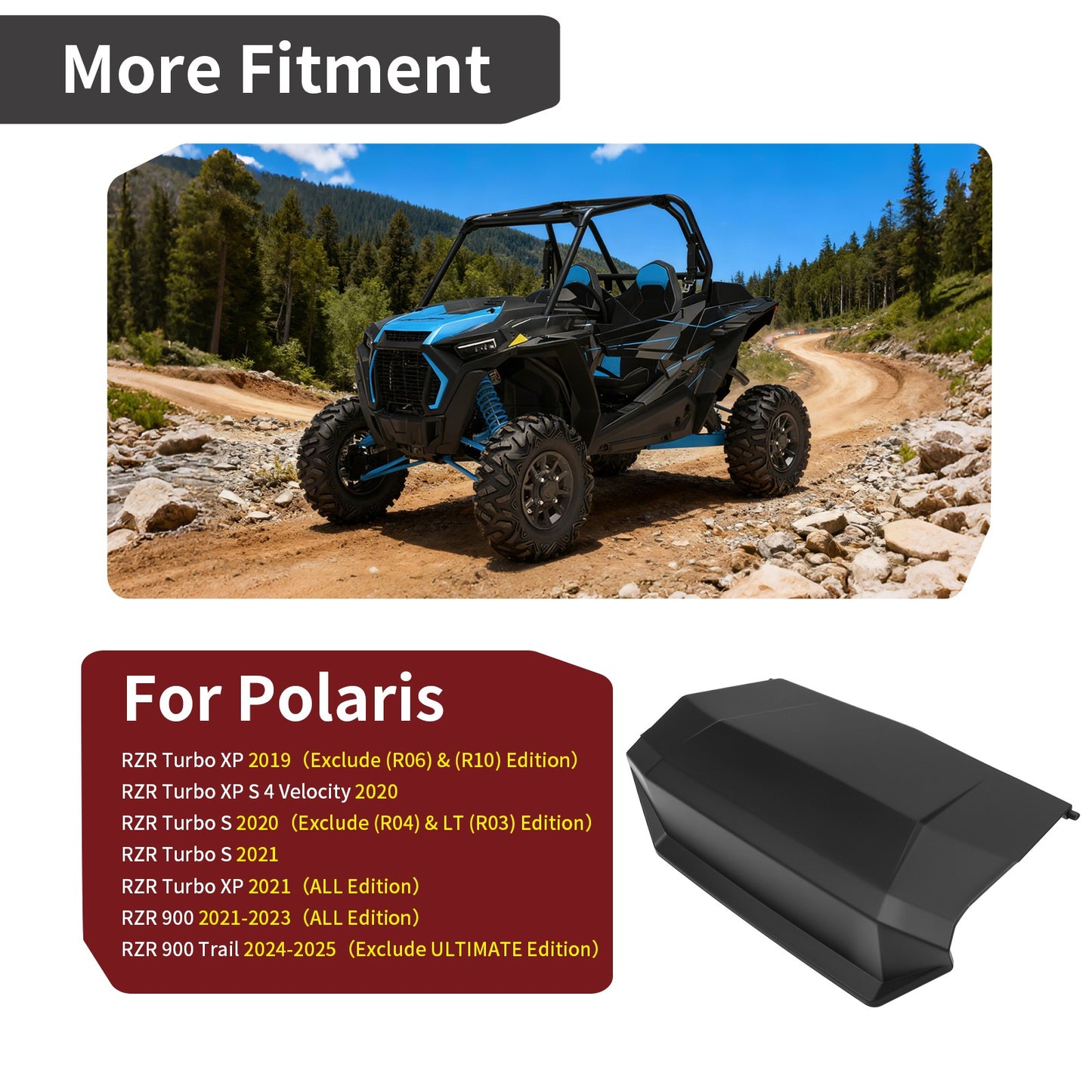 Glovebox Storage Lid for Polaris RZR 900 XP 4 Turbo S (2015–2021)