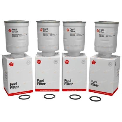 Set of 4 Diesel Fuel Filters for Various Makes and Models