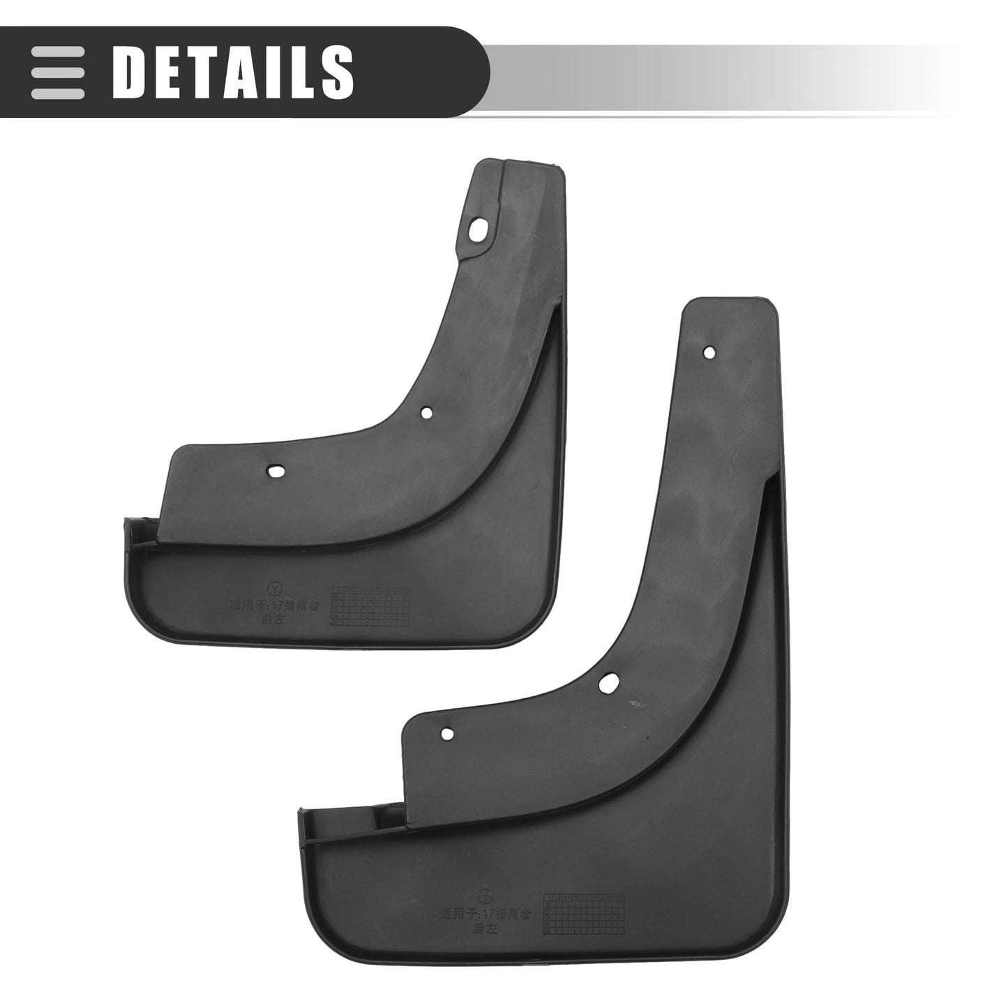 Set of 4 Mud Flaps Splash Guards for Jeep Compass (2017–2020)