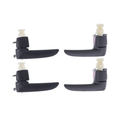 Set of 4 Door Handle Inner for Mazda 3 (2003–2009) Black