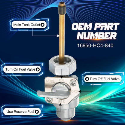 Fuel Petcock Valve for Honda Big Red ATC250ES ATC250SX ATC350X (1985–1987)