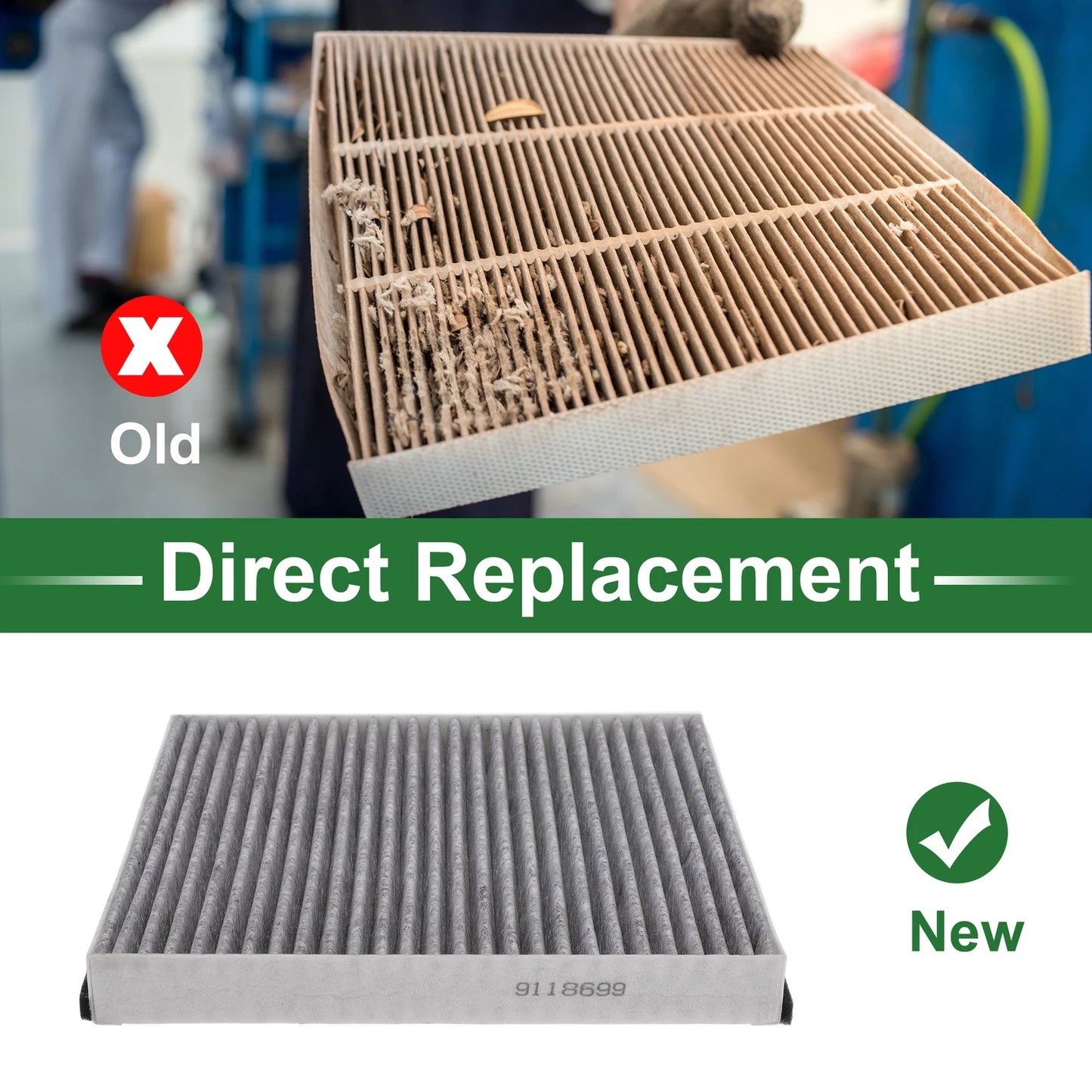 Cabin Air Filter for Opel Astra G Cabriolet (1998–2000) No.11236