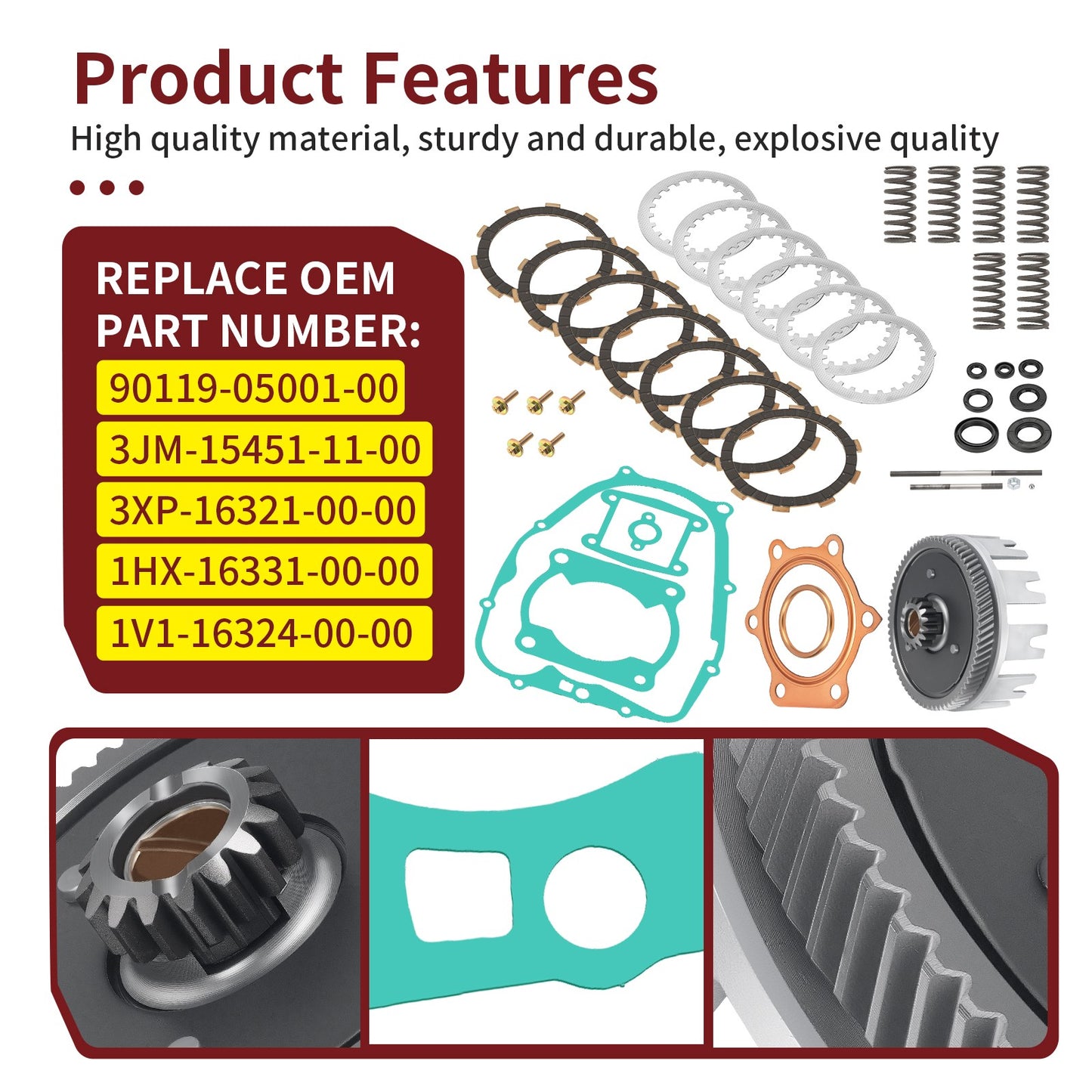Clutch Kit & Outer Clutch Basket for Yamaha Blaster YFS200 (1988–2006)