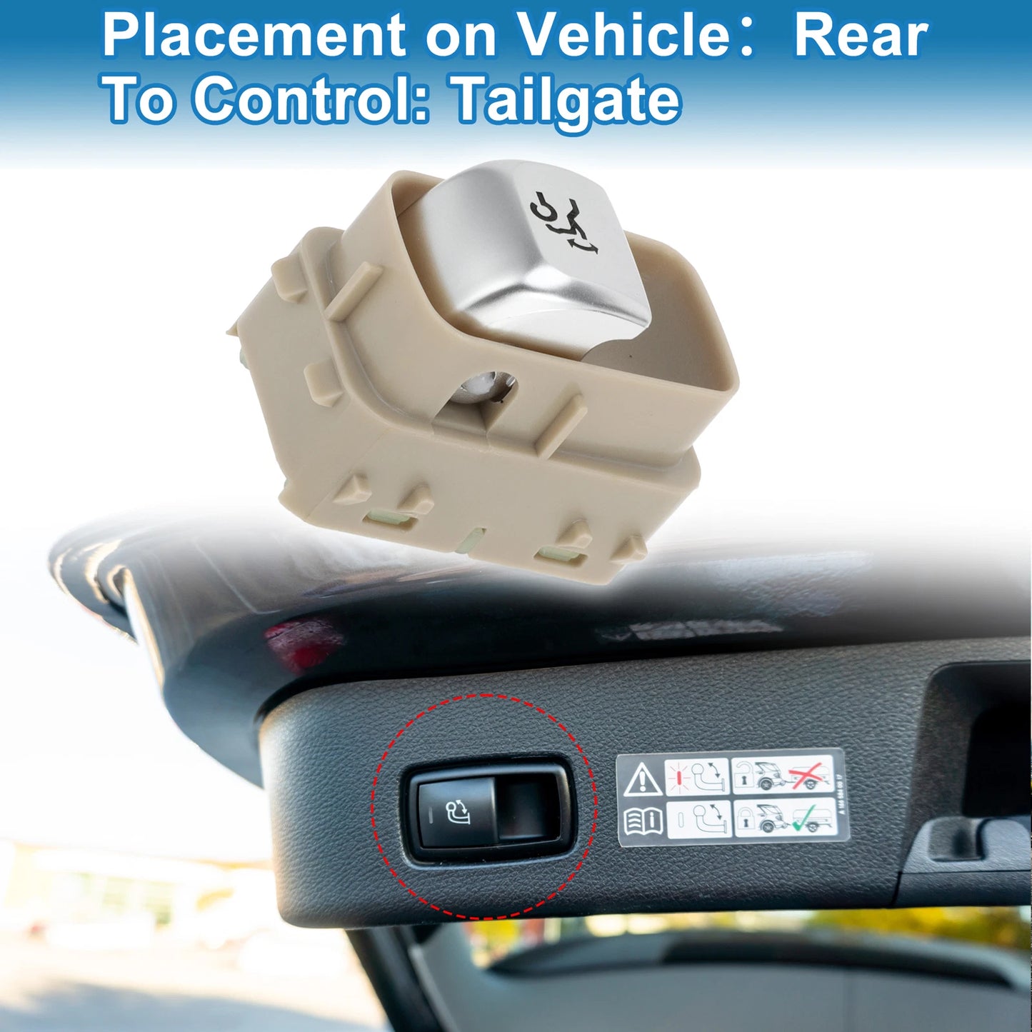 Trunk Release Switch No.A2229051704 for Mercedes-Benz E300 (2017–2019) Beige