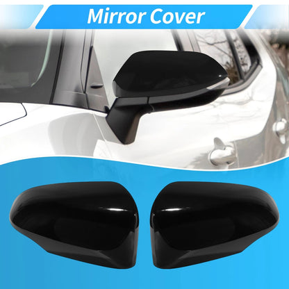 2X Gloss Black Wing Door Rearview Mirror Cover Cap for Toyota Yaris (2012–2019)