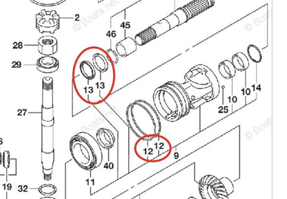 Lower Unit Oil Seal Kit for Suzuki DF325 DF350 (2000–2023)