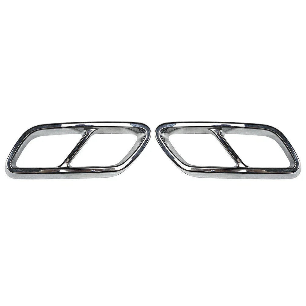 Chrome Rear Exhaust Muffler Tail Pipe Cover Trim for Mercedes C-Class (2022-2023)