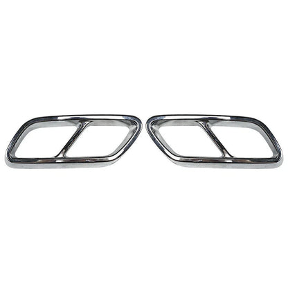 Chrome Rear Exhaust Muffler Tail Pipe Cover Trim for Mercedes C-Class (2022-2023)