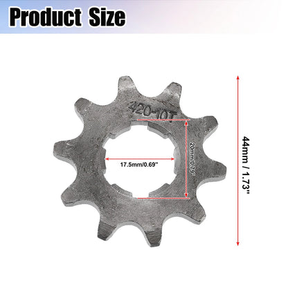 Set of 1 Front Engine Sprocket for Dirt Bike Mini Bike (420 10T 20mm)