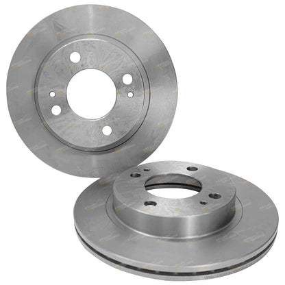 2x Front Disc Brake Rotors for Mitsubishi Mirage LA (2013–2017)