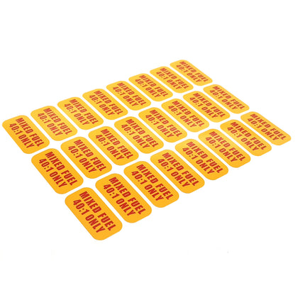 24-Pack Fuel 40:1 Stickers for Mixed Use