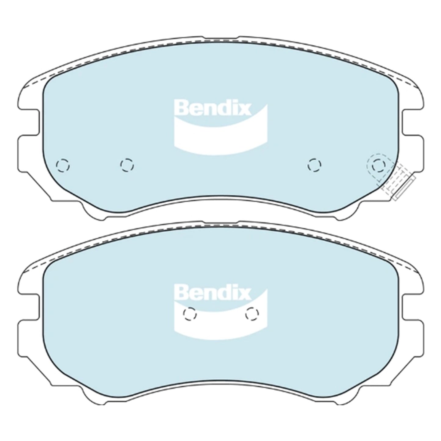 Set of 4 Bendix Front Disc Brake Pads for Kia Sportage (2006–2010)