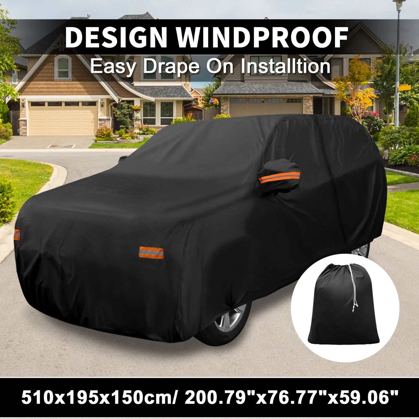 Waterproof Car Cover with Driver Door Zipper for Toyota Grand Highlander (2024)