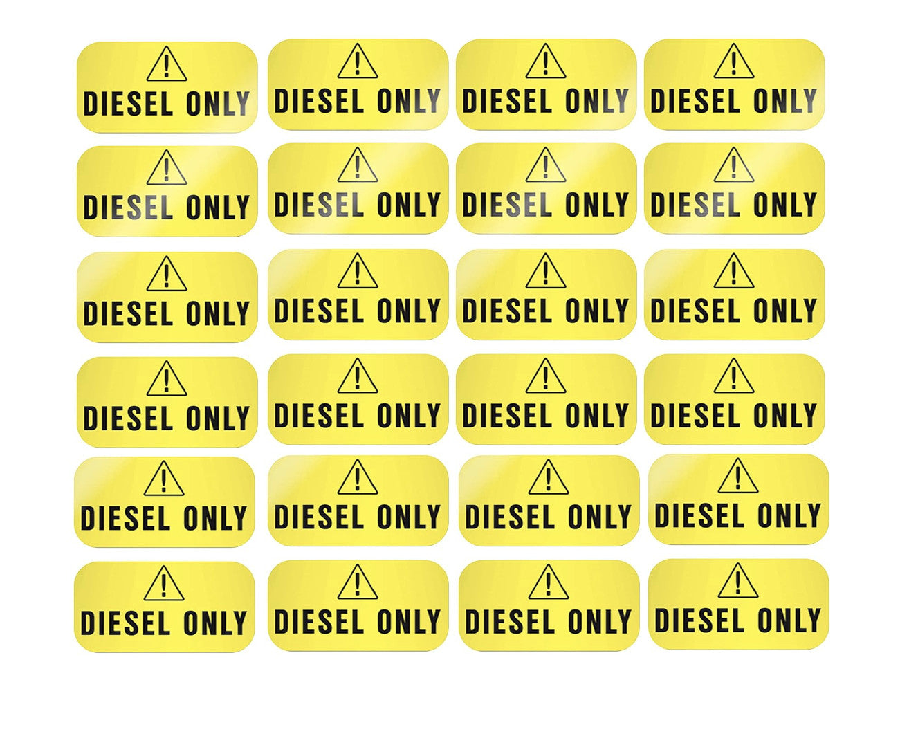 Set of 24 Diesel Only Stickers for Car Van