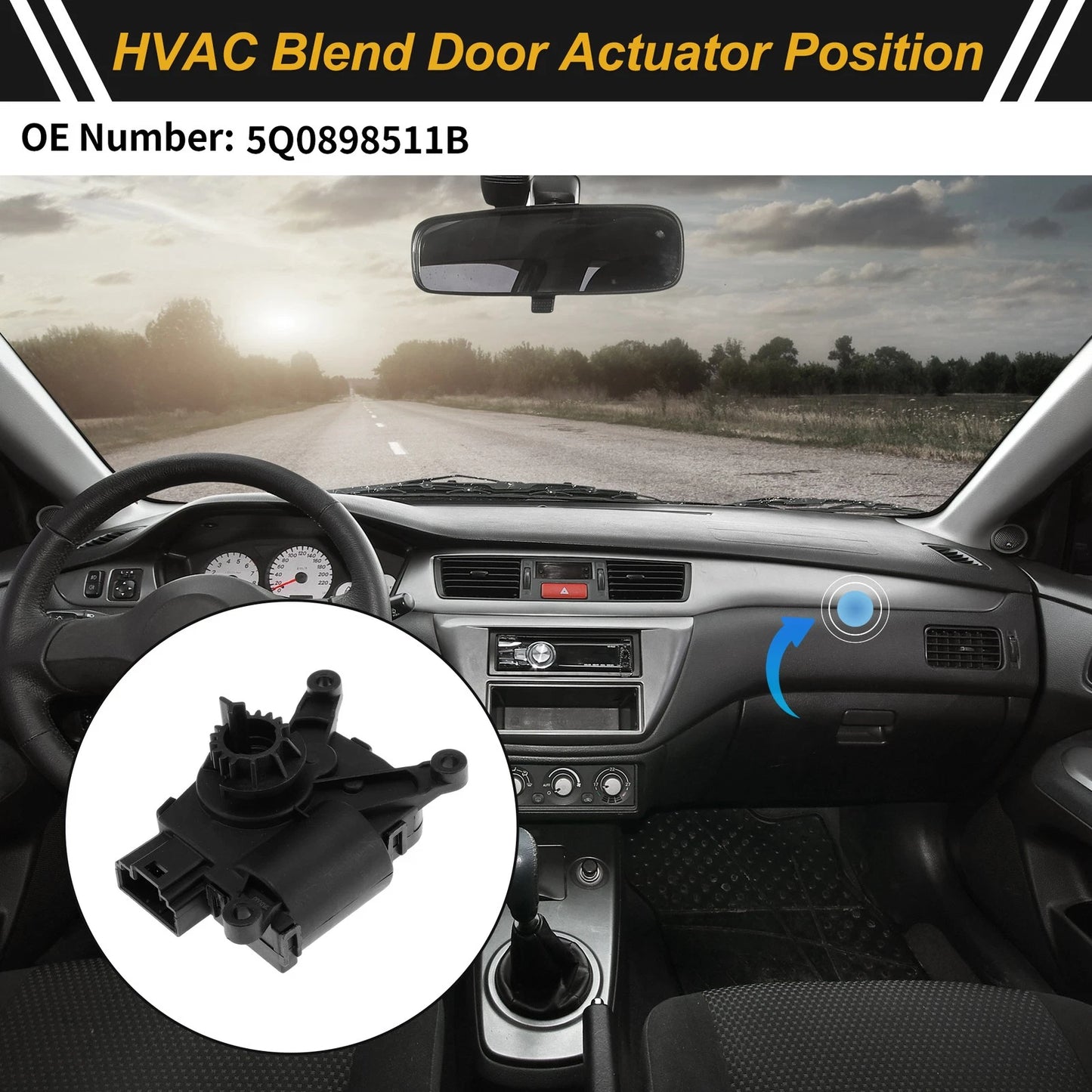 HVAC Heater Blend Door Actuator for Audi A3 (2013–2018) No. 5Q0898511B