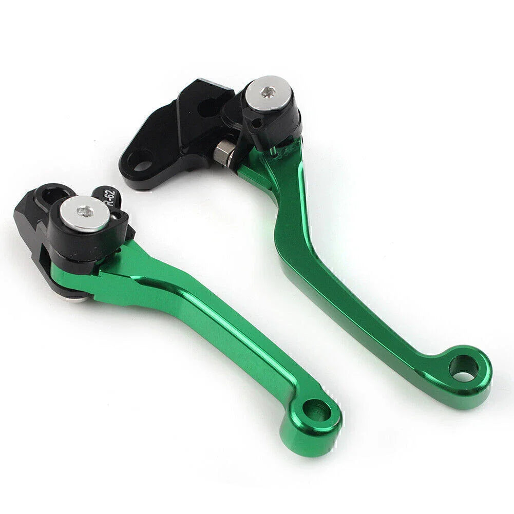Green Pivot Brake Clutch Levers for Suzuki RM125 RM250 RM85 (2001-2008)