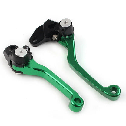 Green Pivot Brake Clutch Levers for Suzuki RM125 RM250 RM85 (2001-2008)