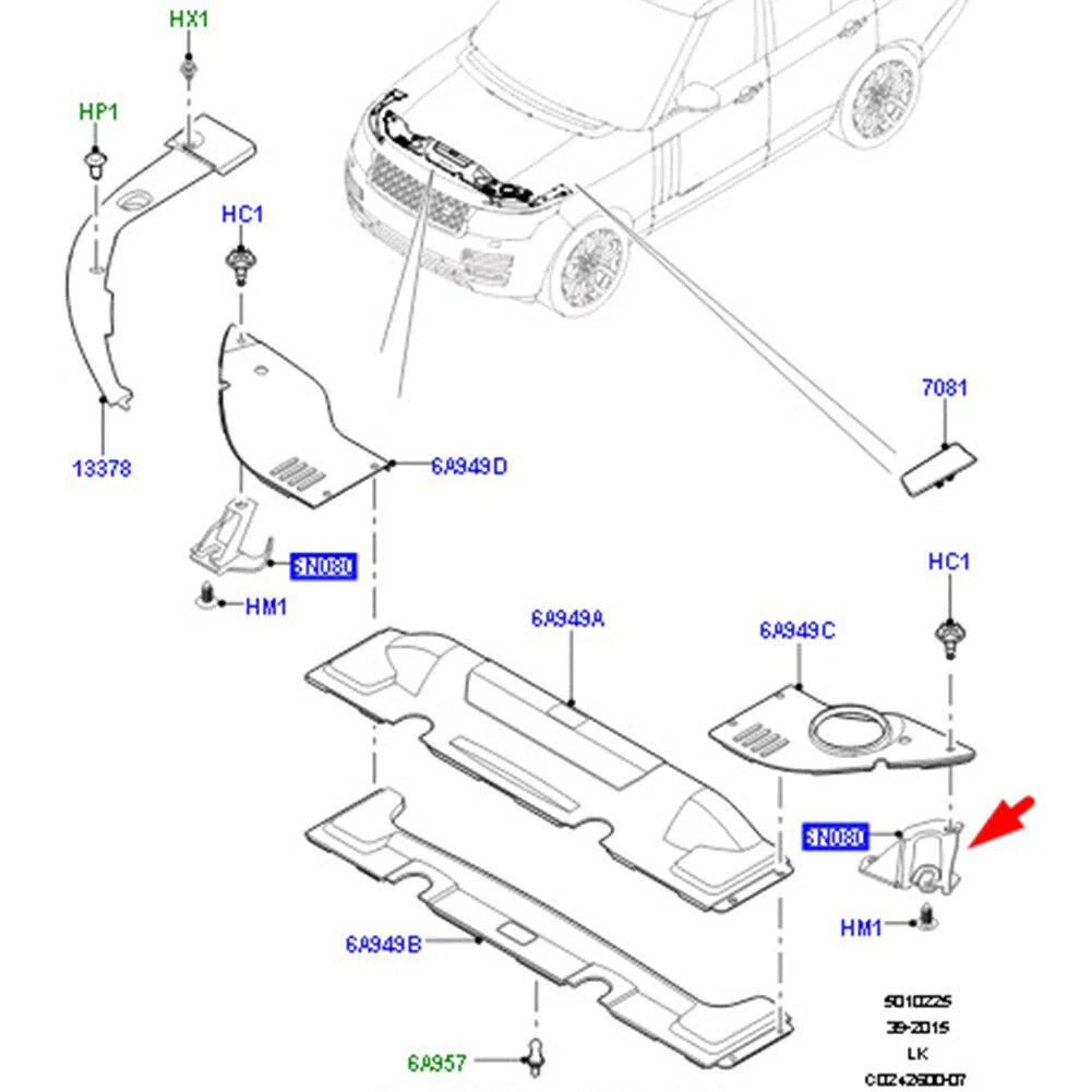 Engine Cover Bracket for Land Rover Range Rover & Sport (2005-2013)