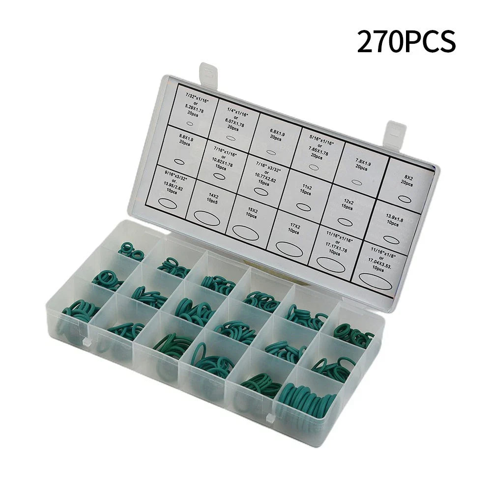 O-Ring Kit 270Pcs 18 Sizes for Car A/C System Compressor