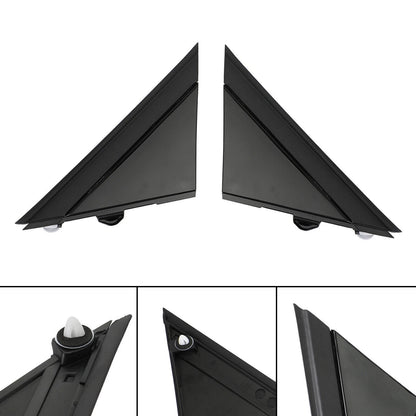 Gloss Black Door Mirror Flag Cover Moldings for Fiat 500 (2012–2017)