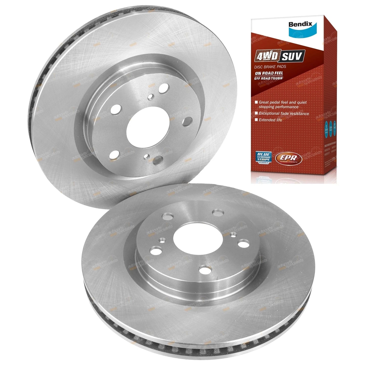 Front Disc Brake Rotors & 4WD Pads for RAV4 (2005–2019)