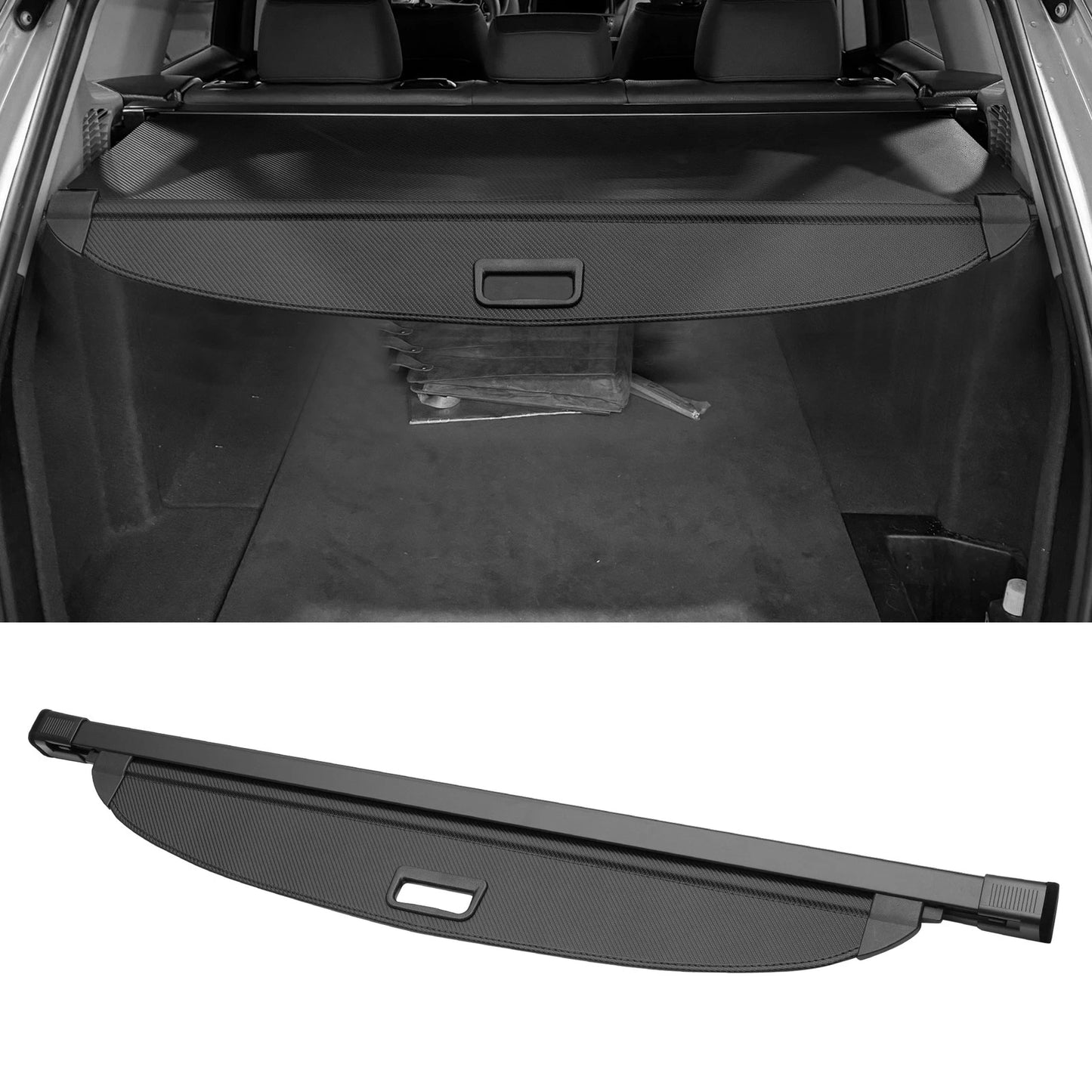 Rear Retractable Cargo Cover for Hyundai Tucson (2022–2024) Black Carbon Fiber