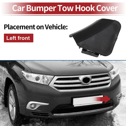 Tow Hook Cover Cap for Toyota Highlander (2001–2023) No. 521280E070 Black