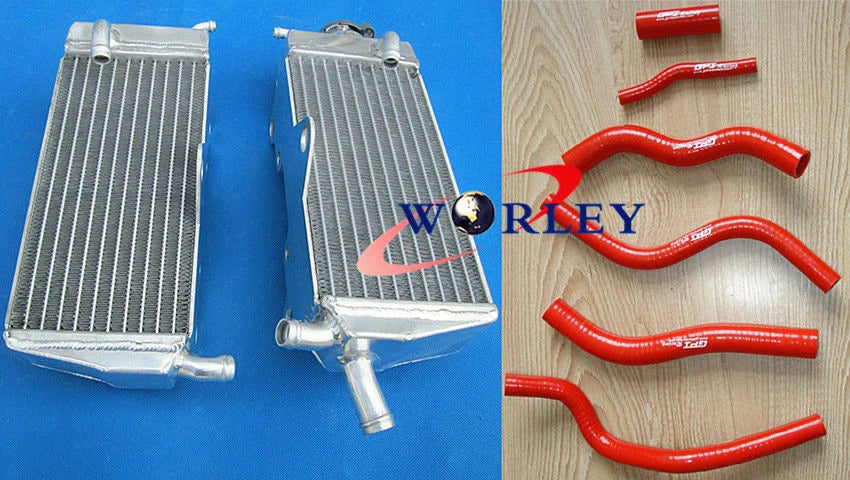 Aluminum Radiator + Hose for Honda CR125R CR125 (1990–1997) Blue