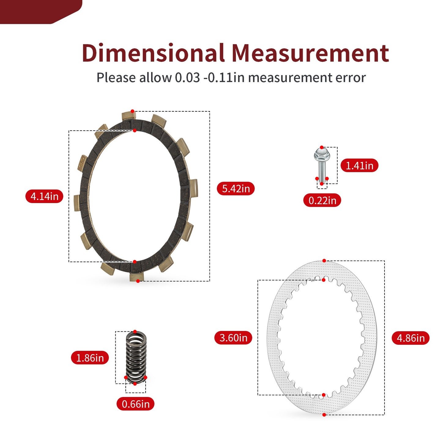 Clutch Friction Steel Plates and Gasket Kit for Yamaha WR250F YZ250FX (2015–2019)