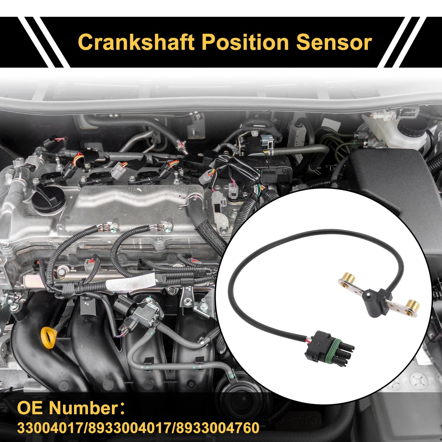 1 Pc Crankshaft Position Sensor No.33004017 for Dodge Monaco (1990–1991)