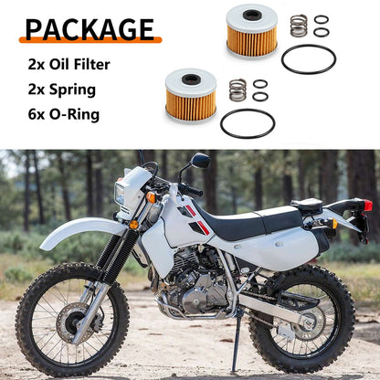 2 Oil Filters & O-Rings for Honda XR250R XR350R XR400R XR500R XR600R XR650R (1990–2007)