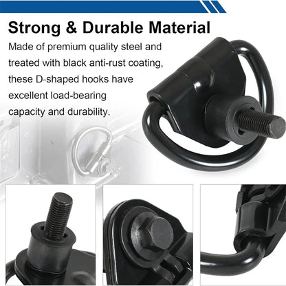 6 x Steel Cargo Hooks for 15-23 Ford Transit 150 250 350 (2015-2023)