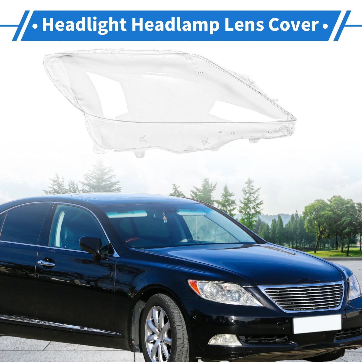 1 Pcs Front Right Headlight Lens Cover for Lexus LS460/LS600 (2010-2012)