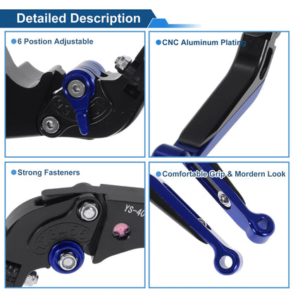 Adjustable Brake Clutch Lever for Honda CBR600RR (2003–2016) Black Blue