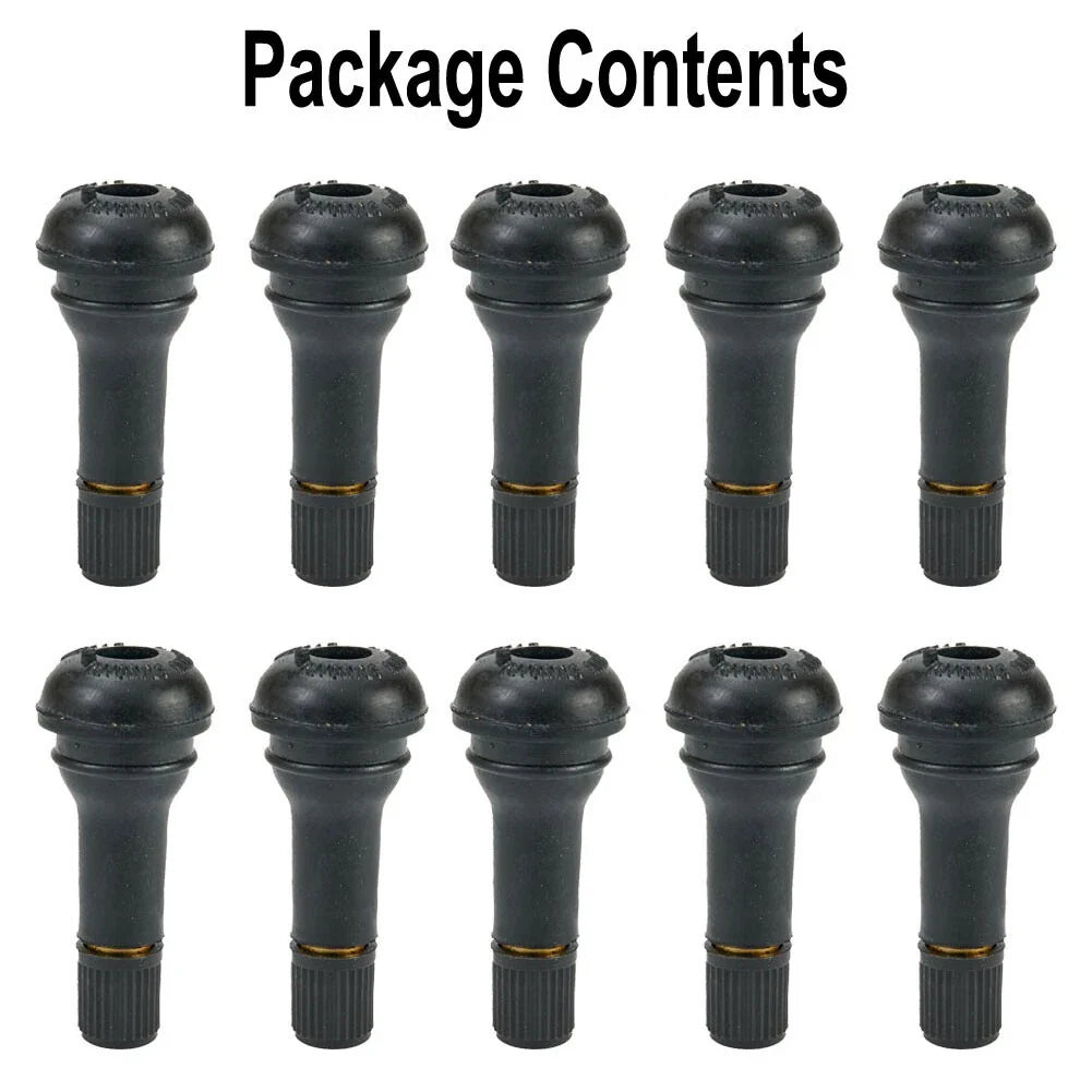 Snap-In Rubber Valve Tool Set 10 Pack for Tubeless Tyres