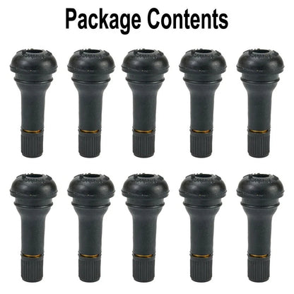 Snap-In Rubber Valve Tool Set 10 Pack for Tubeless Tyres