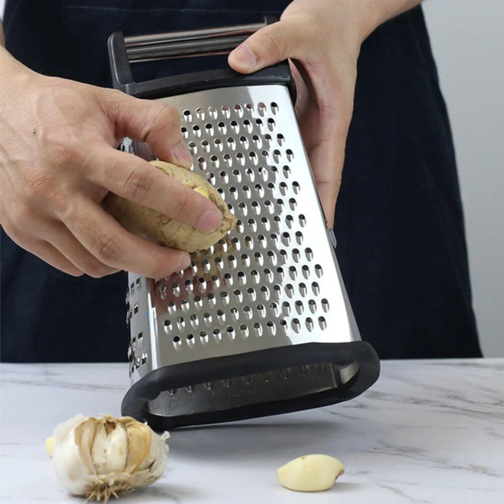 4-Sided Stainless Steel Cheese Grater for Kitchen Gadgets