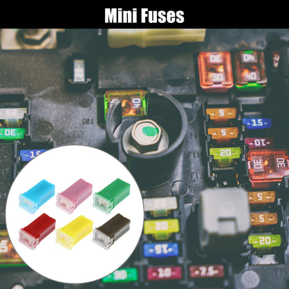 Set of 12 Mini Block Fuses 20A 30A 40A 50A 60A 70A for Car Trucks (32V)