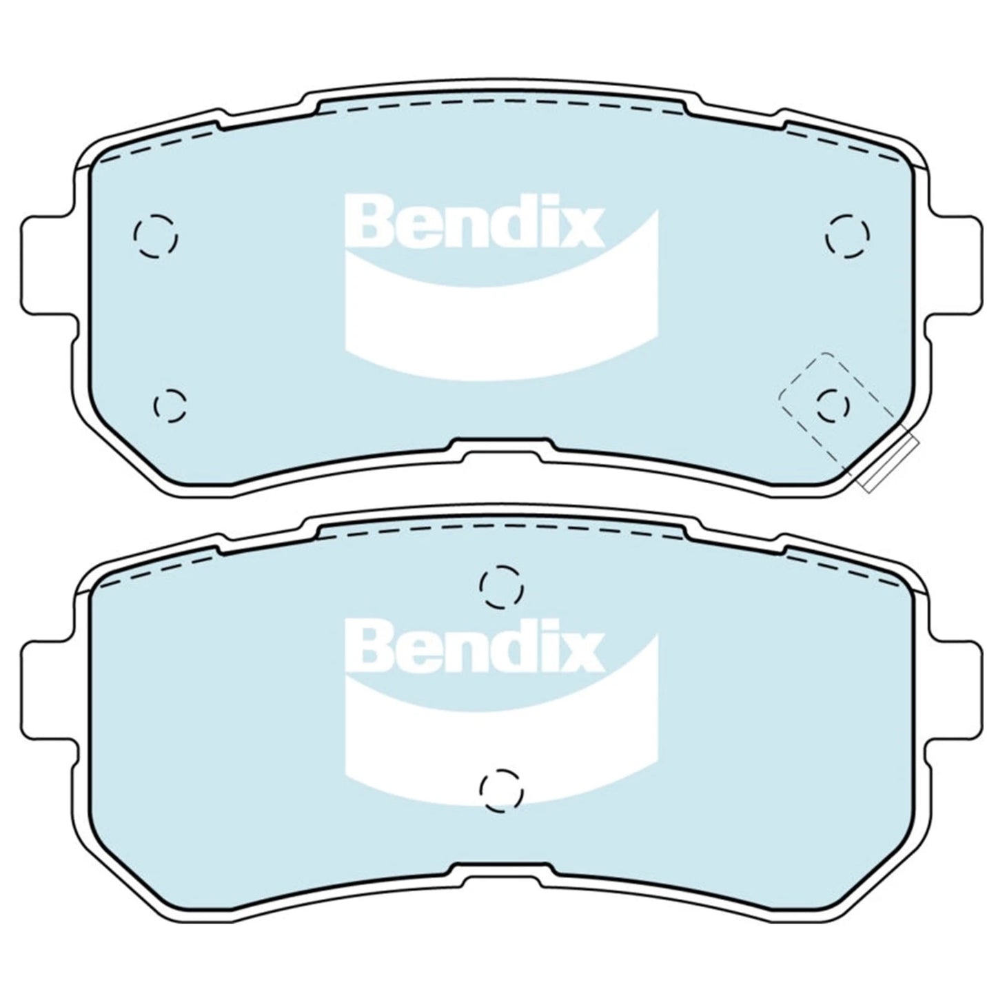 Set of 4 Rear Disc Brake Pads for Hyundai ix35 (2010–2015)