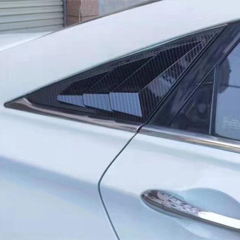 Carbon Fiber Window Louver Shutter Cover Trim for Hyundai Sonata (2011–2014)
